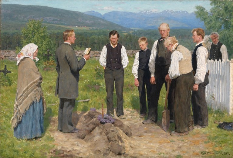 Erik Werenskiold - En bondebegravelse 1883-1885x.jpg